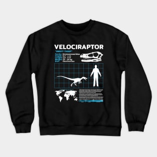 Velociraptor fact sheet Crewneck Sweatshirt